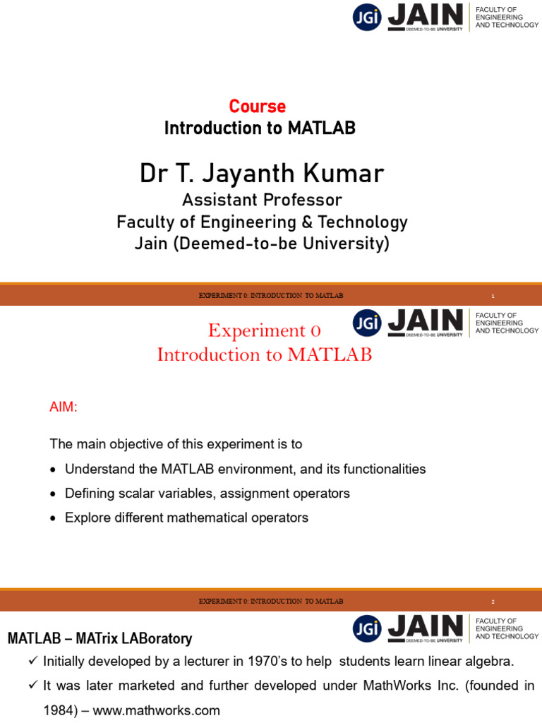 Experiment 0 | PDF | Matlab | Computer Programming