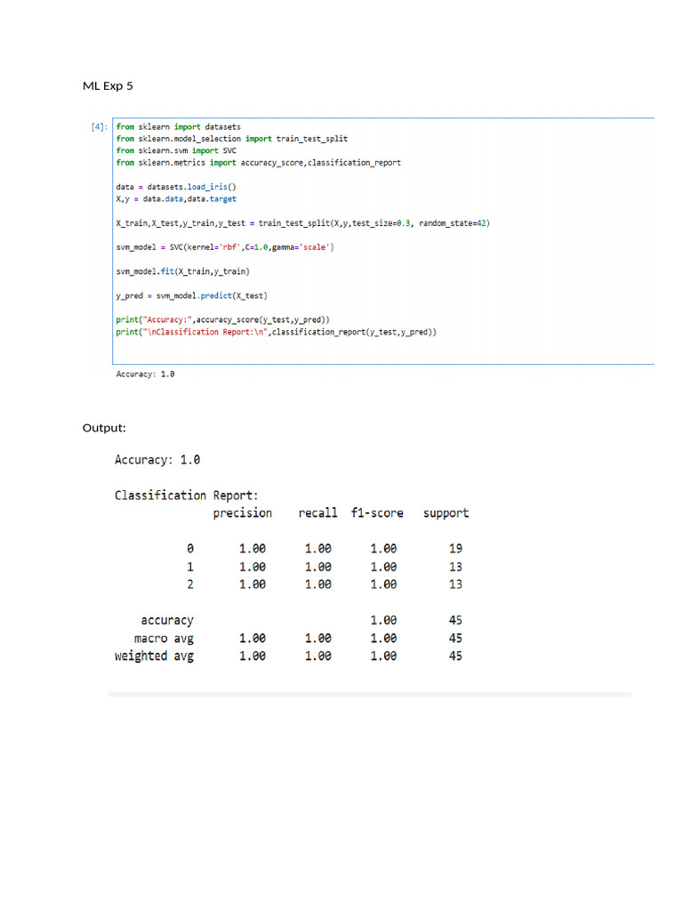 ML Exp 5 | PDF