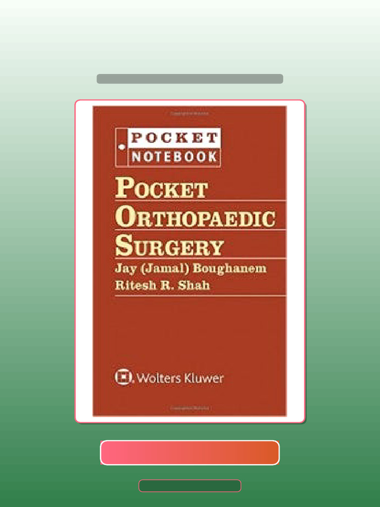 Pocket Orthopaedic Surgery Pocket Notebook Ebook and TestBank Bundle ...