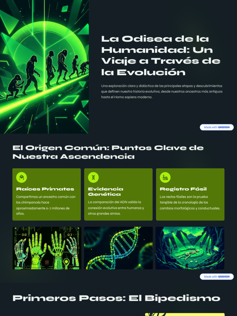 La Odisea de La Humanidad Un Viaje A Traves de La Evolucion | PDF ...