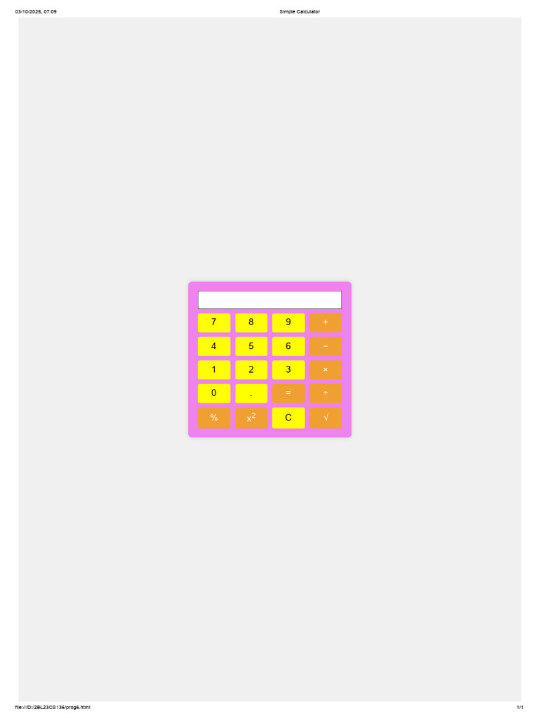 Simple Calculator | PDF