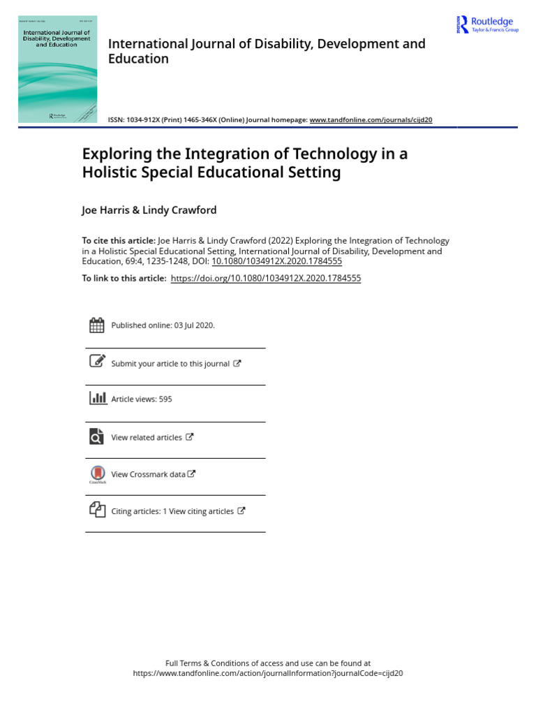 Exploring The Integration of Technology in A Holistic Special ...