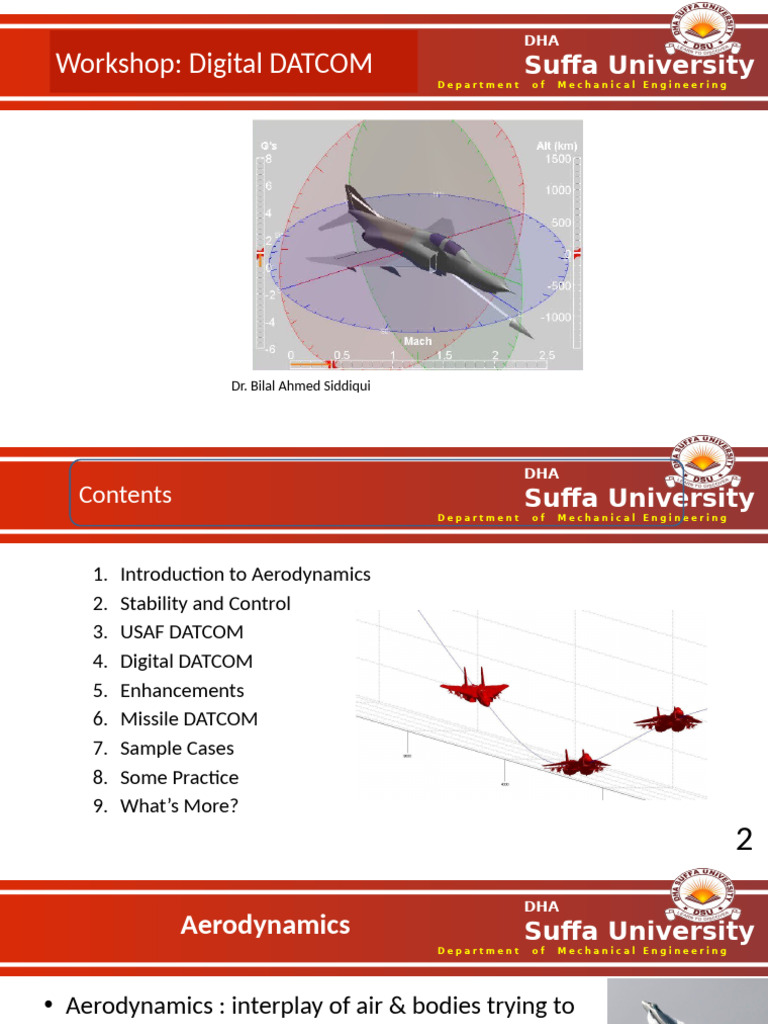 Datcom Workshop Dsu Bilal | PDF | Mechanics | Fluid Mechanics