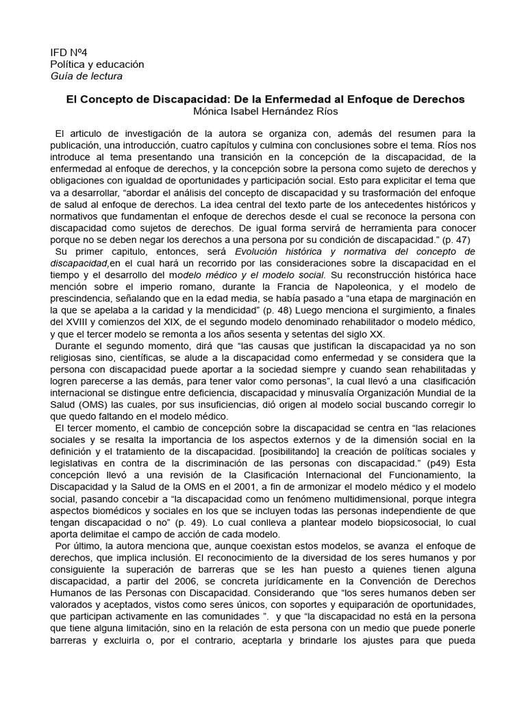 Discapacidad: De Enfermedad a Derechos | PDF | Invalidez | Politica social