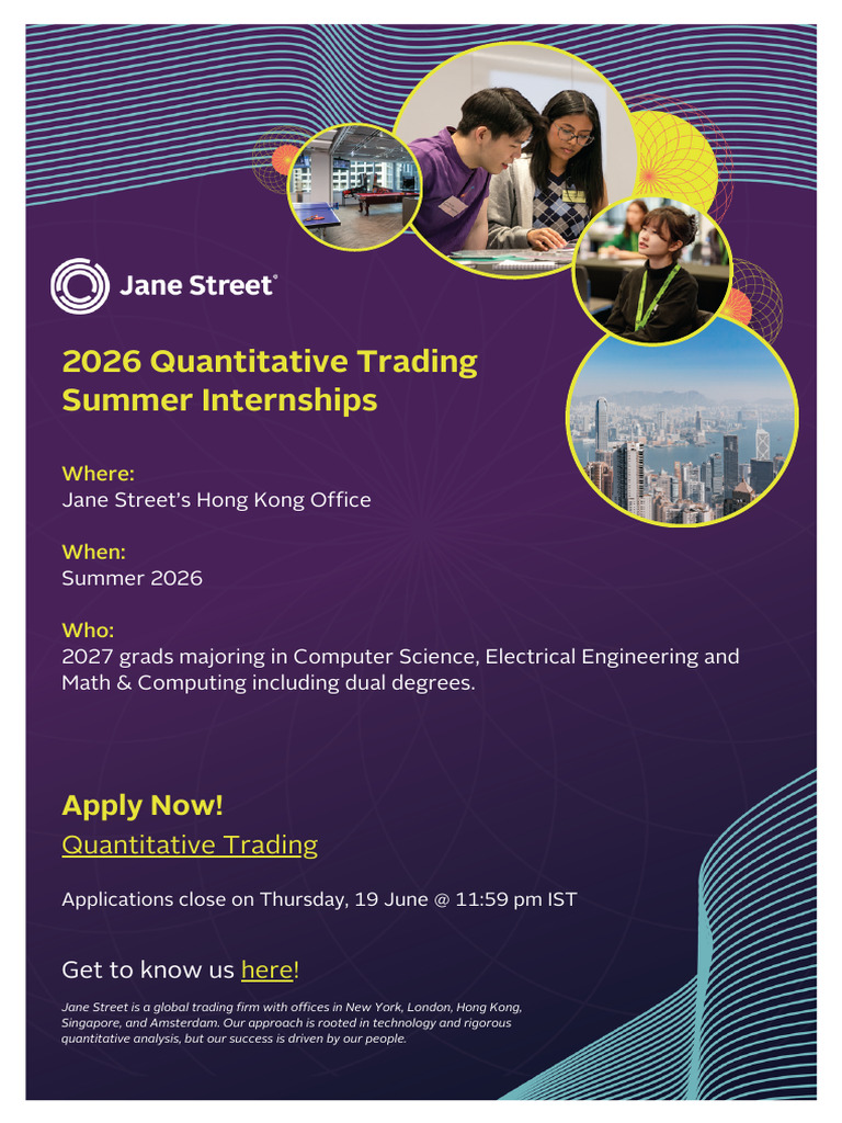 Jane Street Internship - IIT Kanpur - Apply Now | PDF