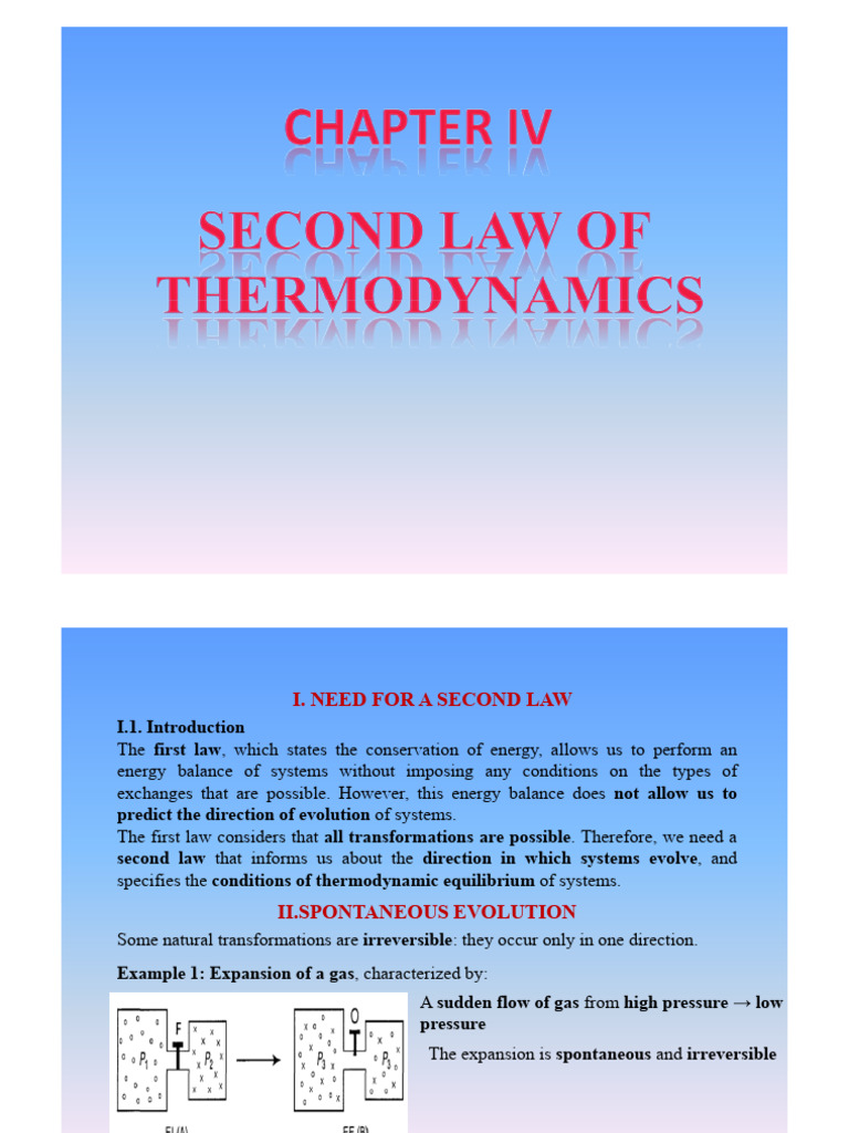 Chapter IV | PDF | Entropy | Heat
