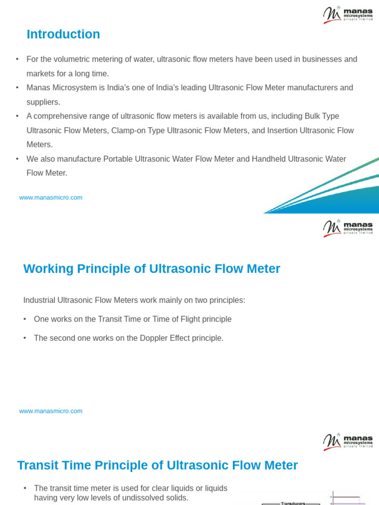 Ultrasonic Flow Meters: Types & Applications | PDF | Flow Measurement ...