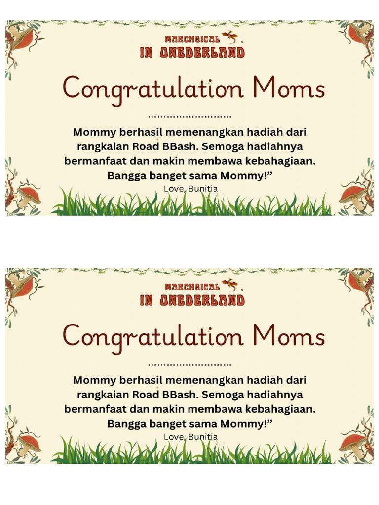 Congratulation | PDF