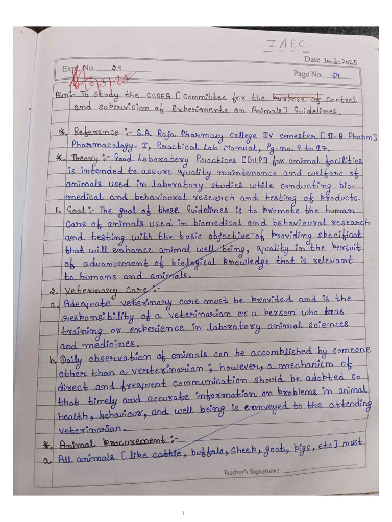 Pharmacological Experiment No 13 | PDF