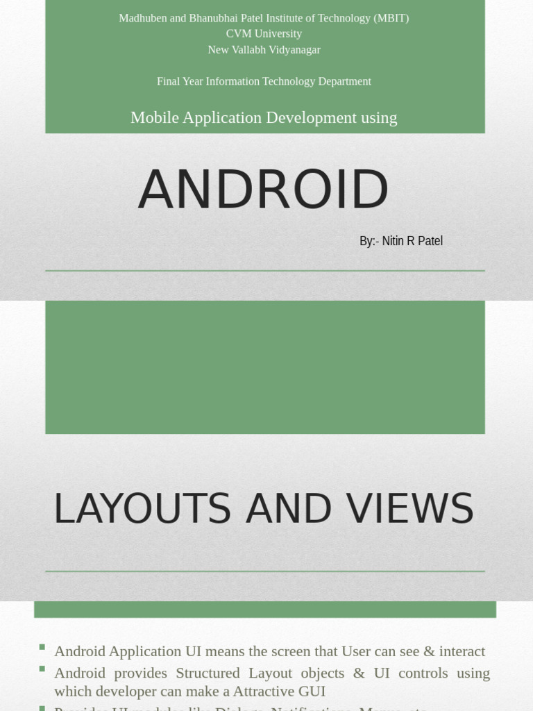 Android Mobile App UI Design Basics | PDF | Graphical User Interfaces ...