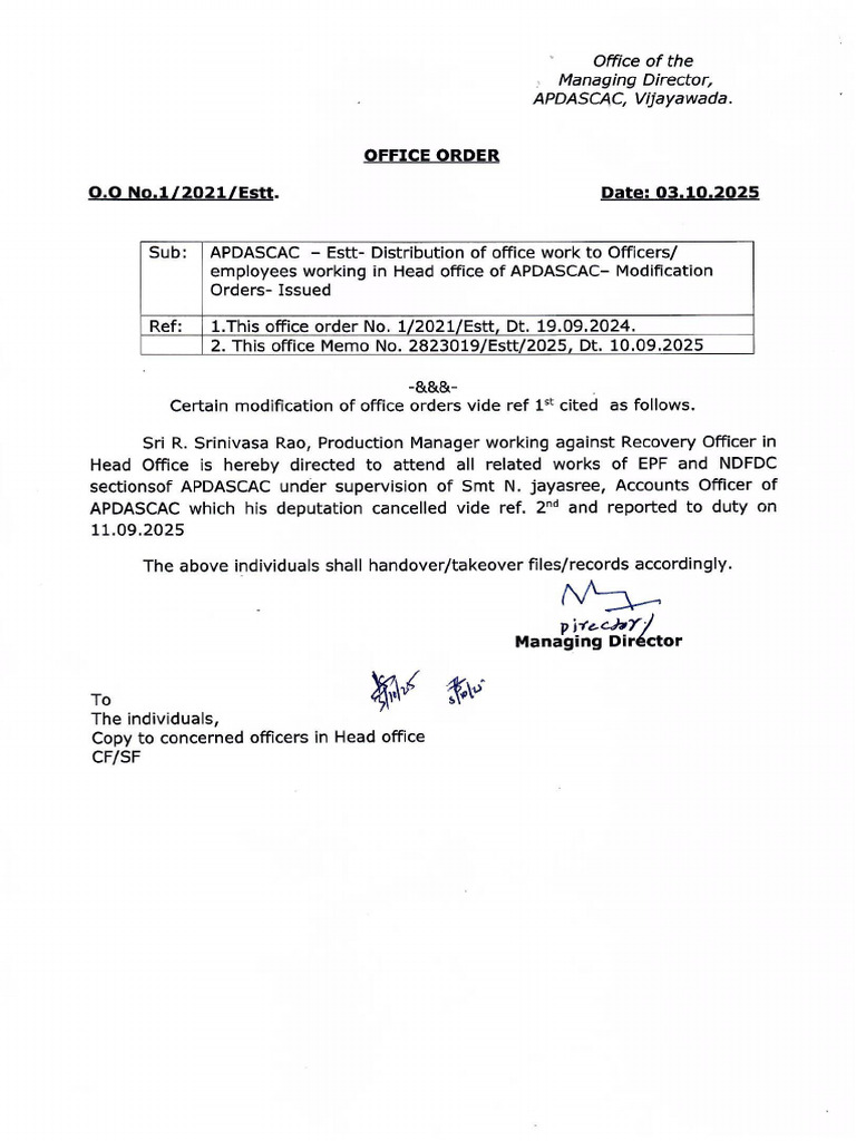 Office Order | PDF