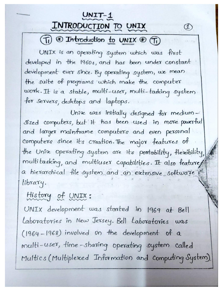 Os Unit - 1 | PDF