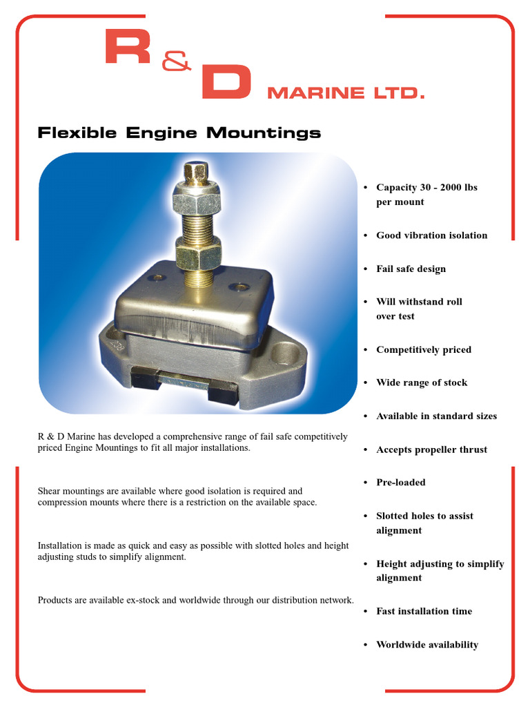 Flexible Engine Mountings Overview | PDF | Mechanical Engineering
