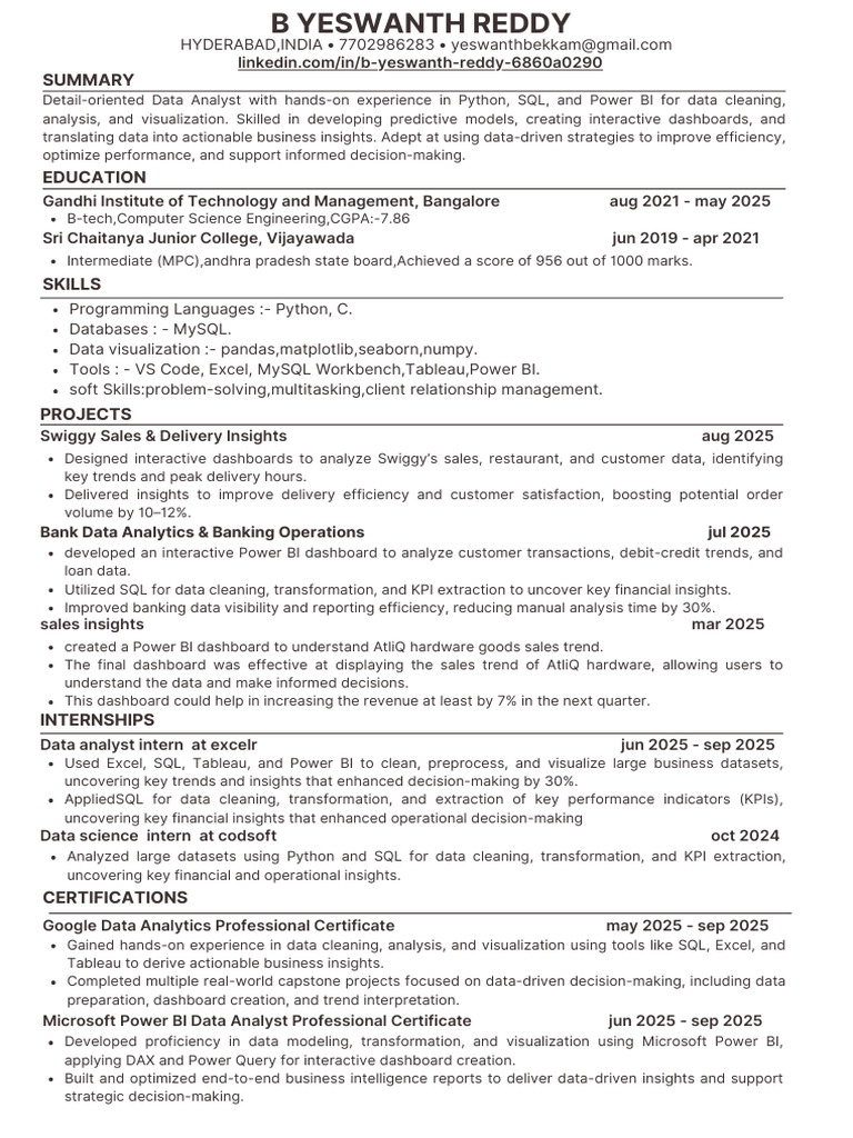 Data Analyst with Power BI & SQL Skills | PDF | Data | Data Analysis