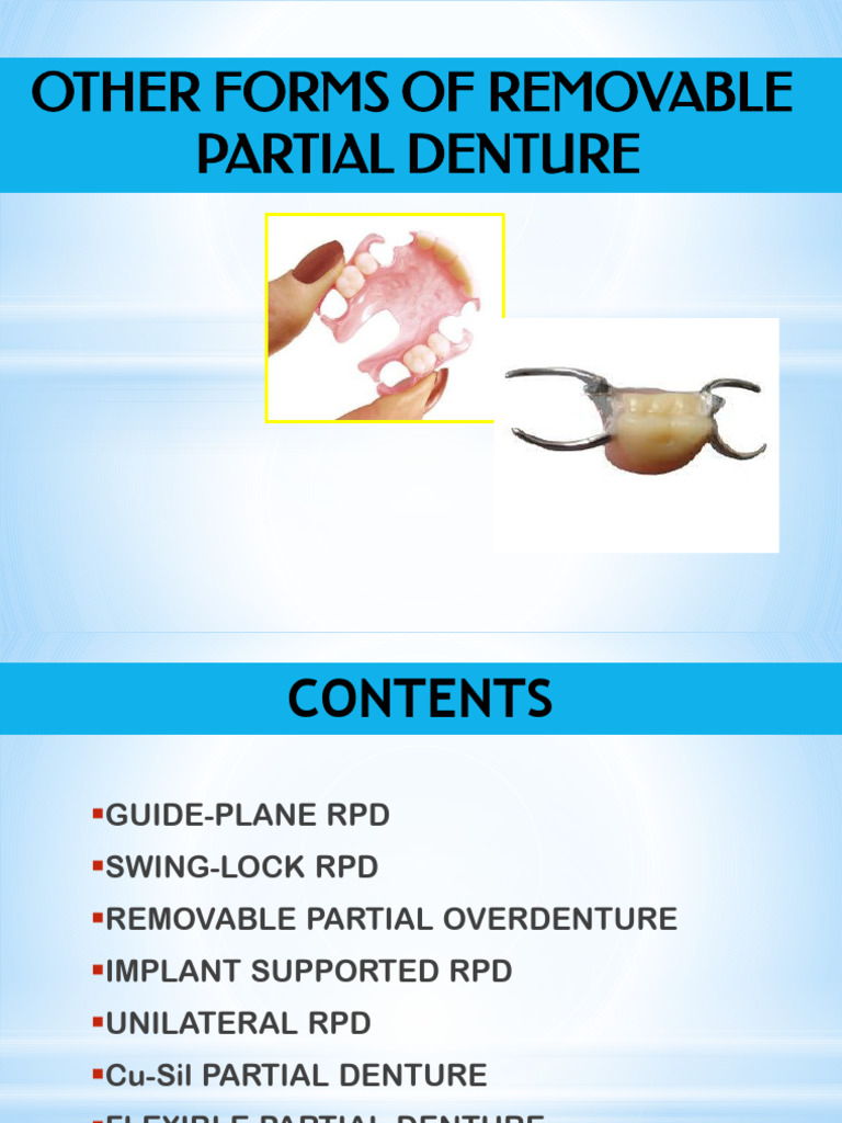 Other Forms Removable Partial Denture | PDF | Dentures | Dental Implant