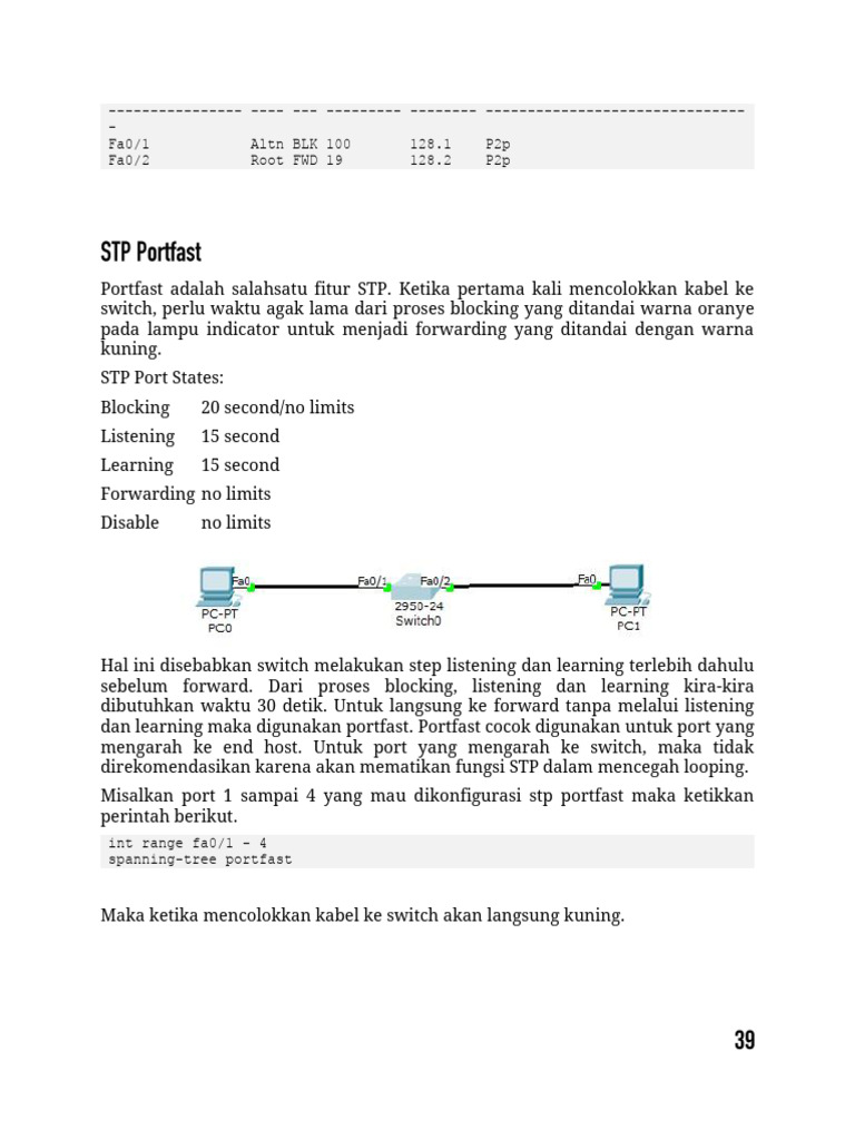 Konfigurasi STP dan EtherChannel pada Switch | PDF