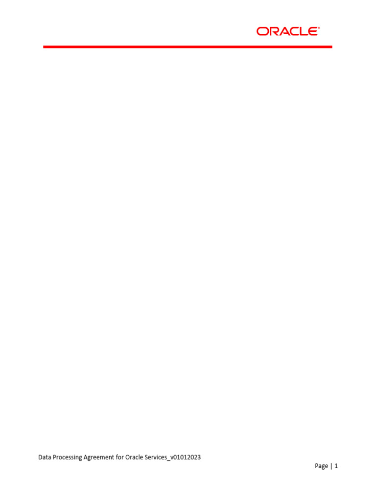 Oracle Data Processing Agreement 2023 | PDF | Information Privacy | Audit