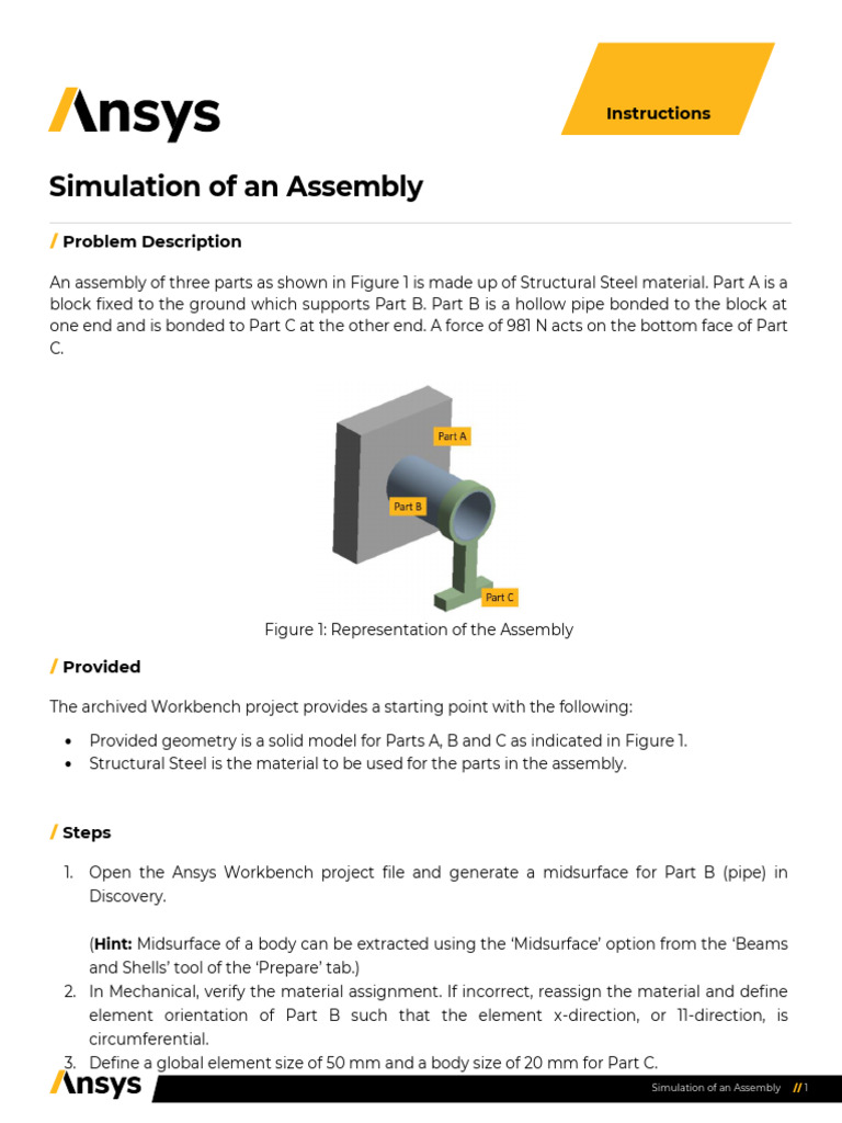 Assembly Simulation in Ansys Workbench | PDF | Simulation | Applied And ...