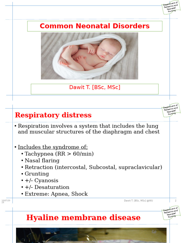 Common Neonatal Disorders Overview | PDF | Medical Specialties ...