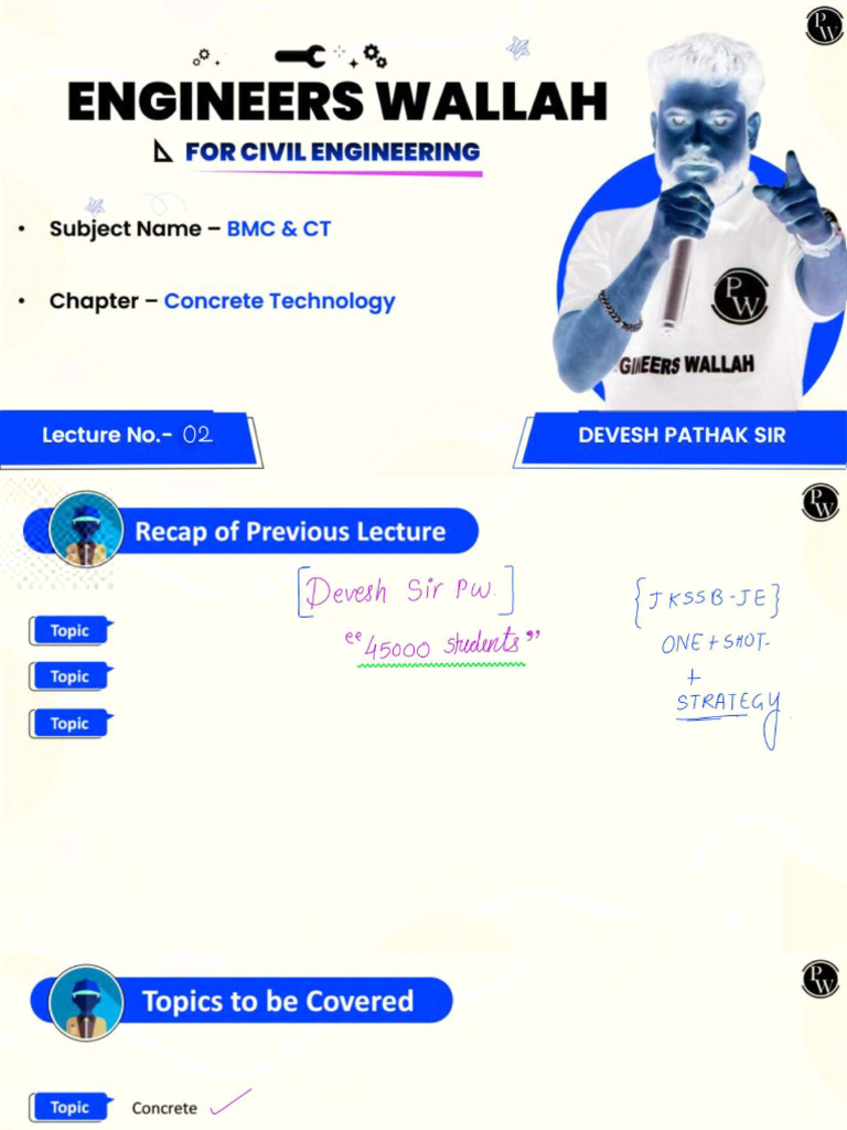 Concrete Technology Lecture - 02 (1) - Invert | PDF