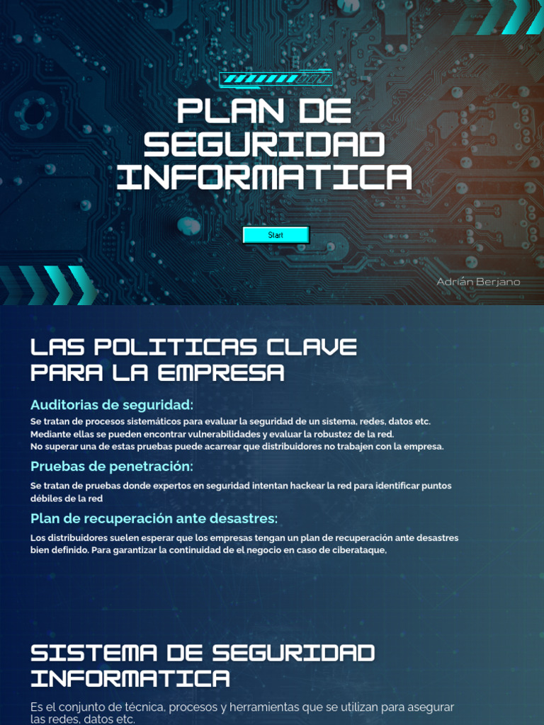 Plan de Seguridad Informática Adrián Berjano | PDF | La seguridad ...