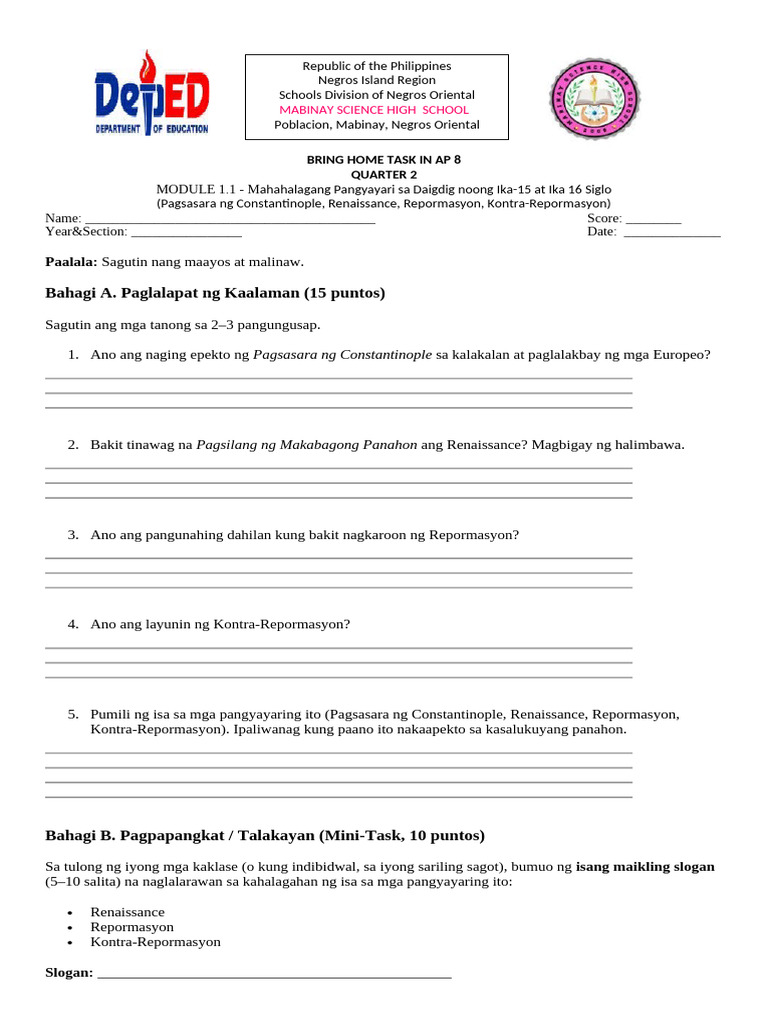 Ptask Ap8 Q2 M1.1 | PDF
