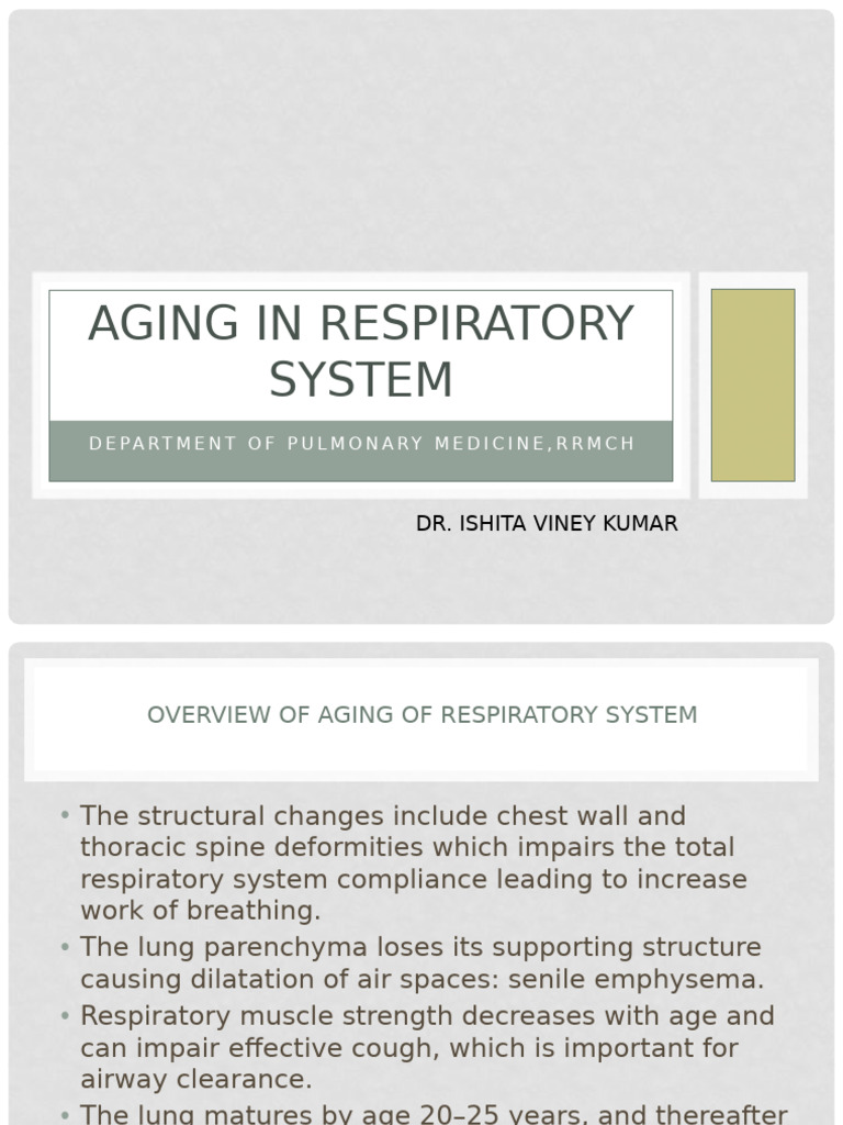 Aging Effects on Respiratory System | PDF | Lung | Exhalation