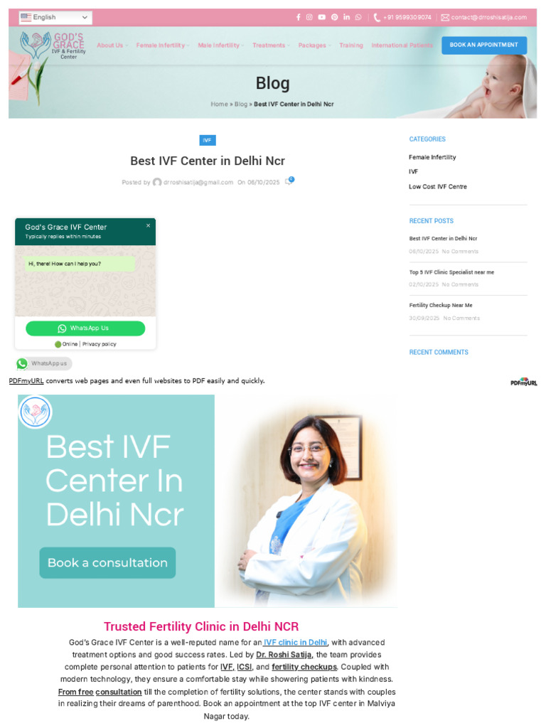 Best IVF Center in Delhi NCR | PDF | In Vitro Fertilisation | Assisted ...