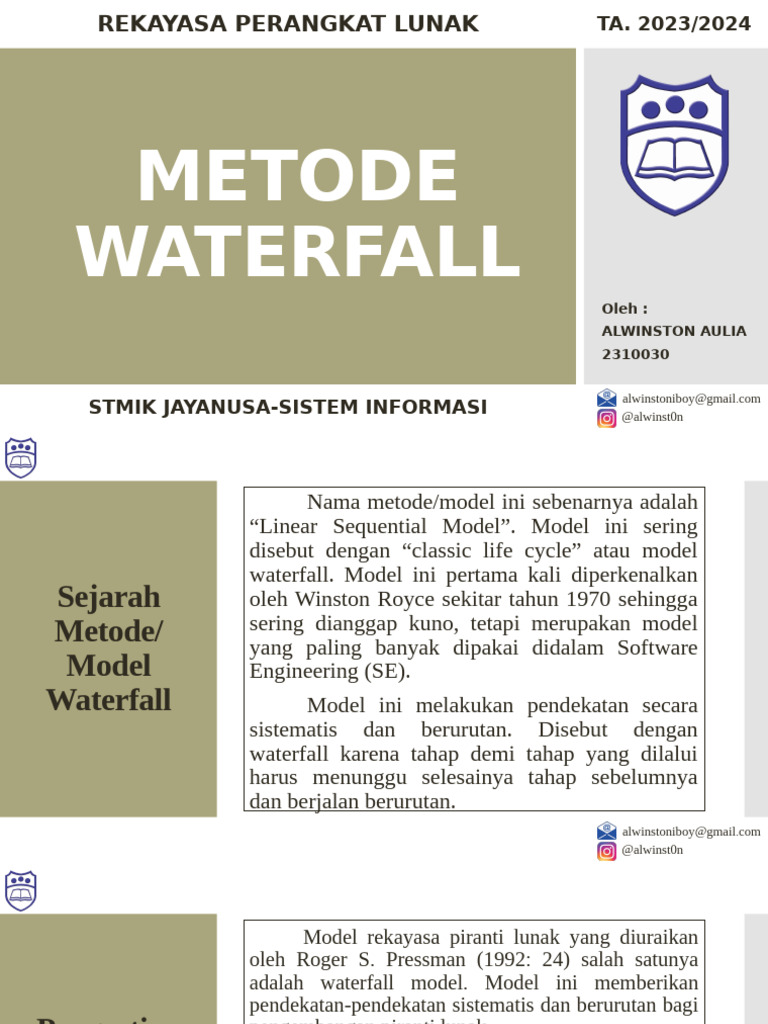Metode Waterfall dalam Rekayasa Perangkat Lunak | PDF