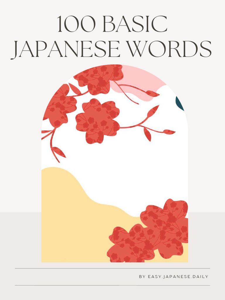 100 BasicJapaneseWords | PDF