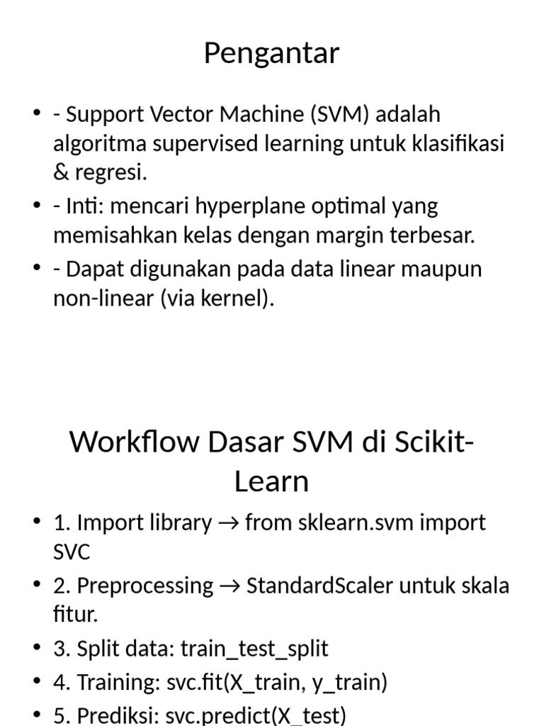 Panduan SVM di Scikit-Learn | PDF