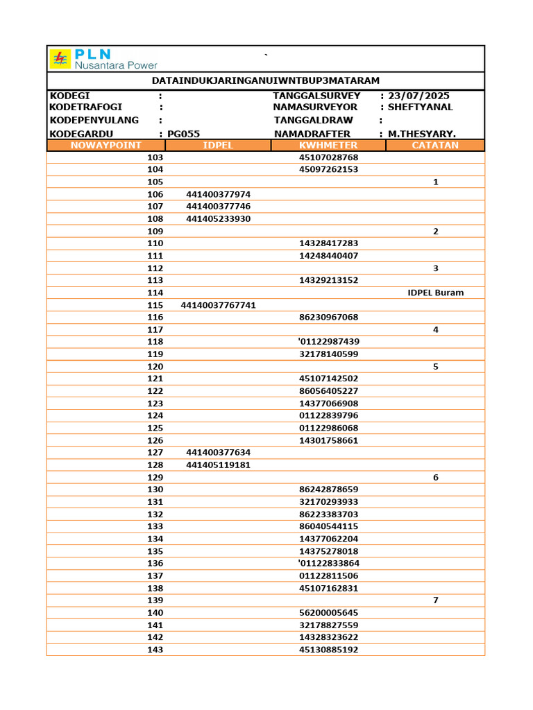 Backup Idpel 2307 | PDF