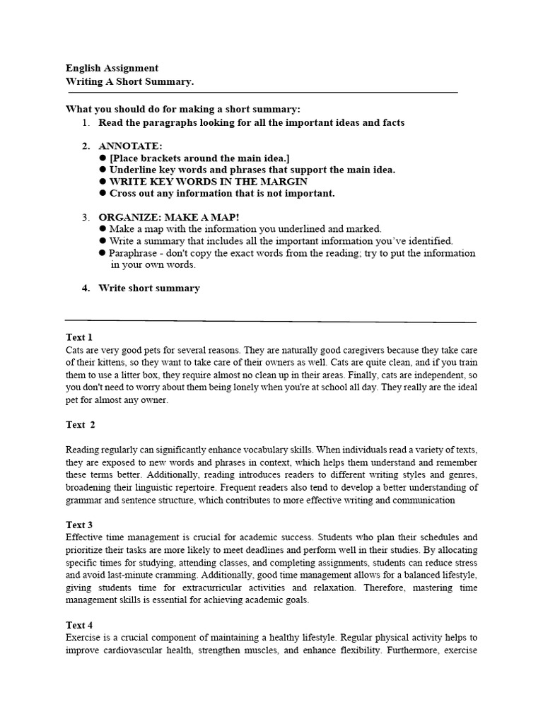 English Assgmnt Writing Short Summary | PDF | Cognition | Psychology