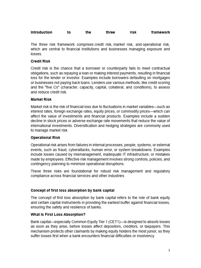 Risk Management Framework in Banks | PDF | Financial Risk | Basel Iii