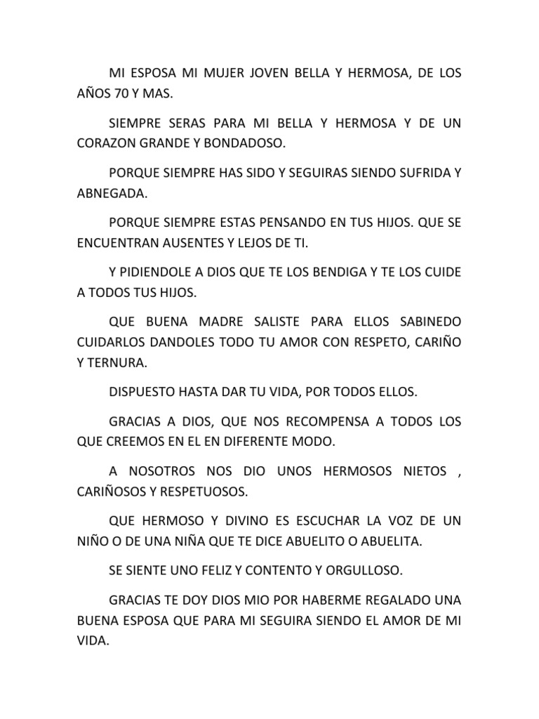 Mi Esposa Mi Mujer Joven Bella y Hermosa | PDF, image size:768x1024