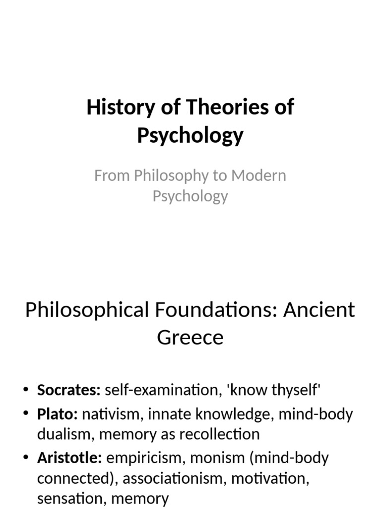 Evolution of Psychological Theories | PDF | Psychology | Behaviorism