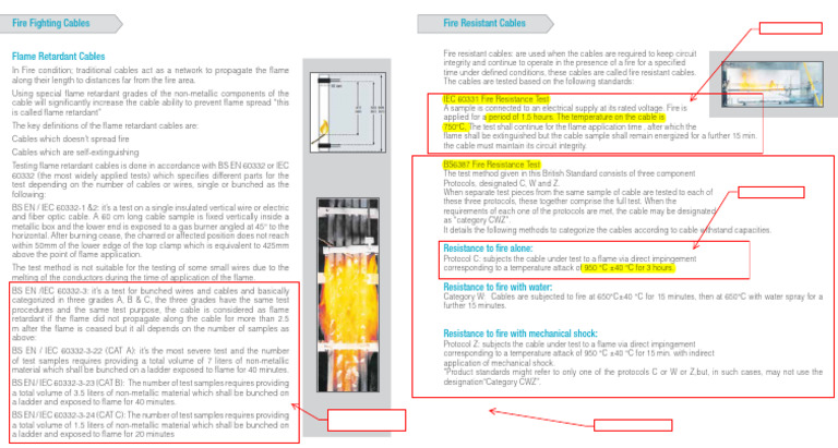 Fire Related Cables | PDF | Fires | Wire