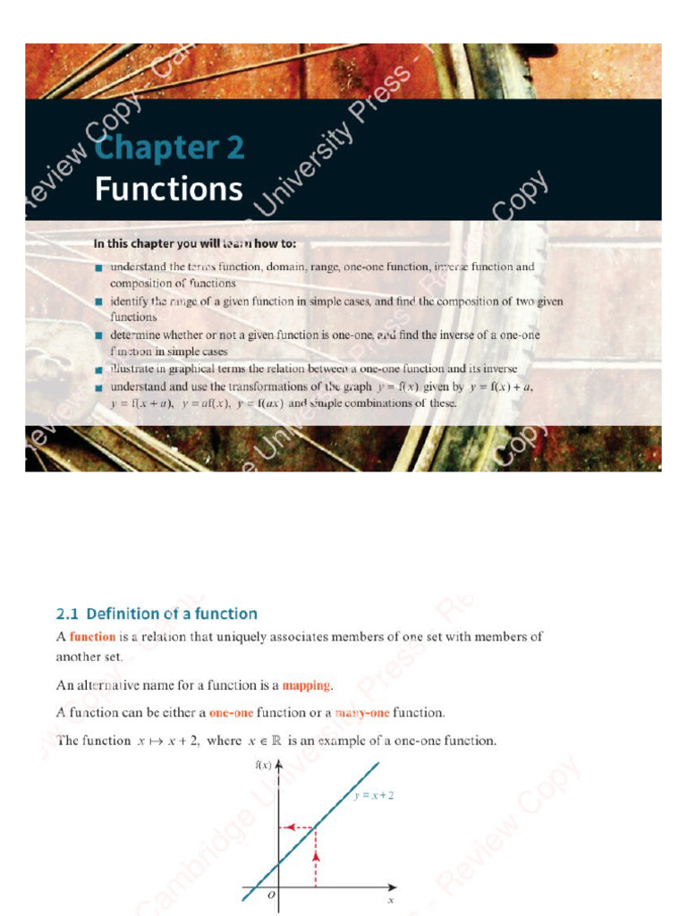 Ch-2 Function (2.4 Graph of Inverse Function) - 1 | PDF