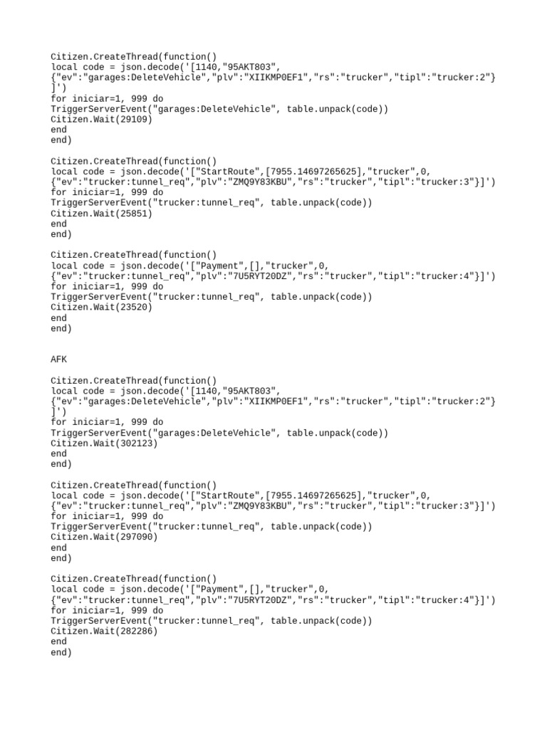 GTA V Script for Trucker and Tiger Events | PDF
