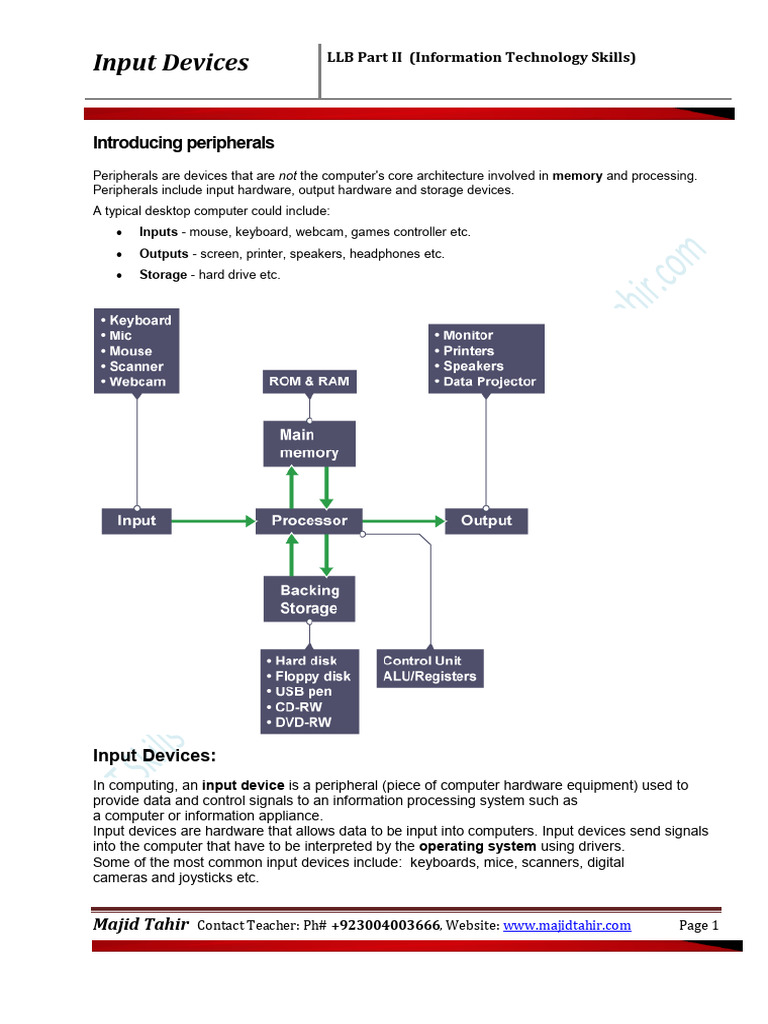 Understanding Input Devices in Computing | PDF | Image Scanner ...