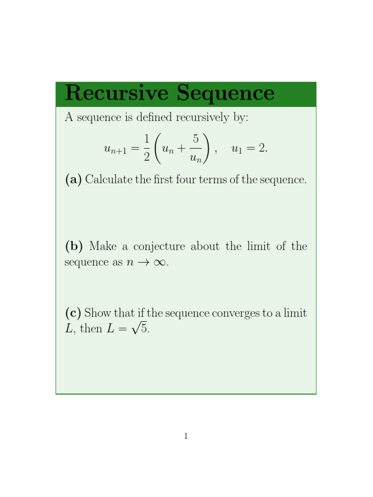 Recursive Sequence and Sum of Cubes | PDF