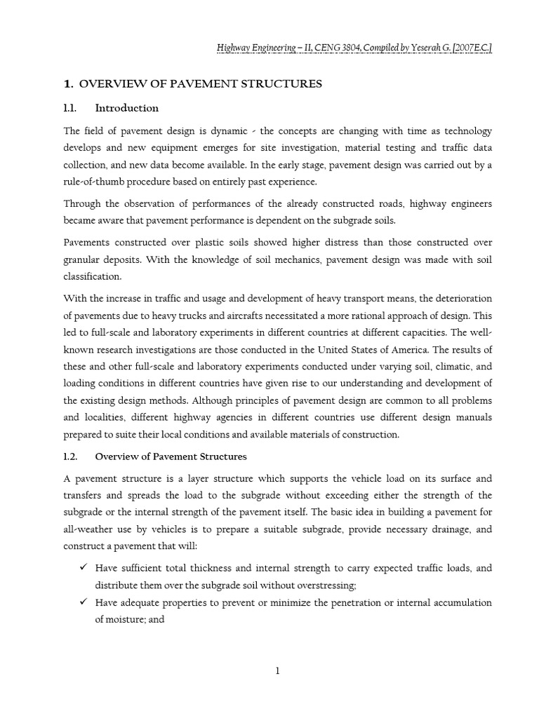 Overview of Pavement Structures | PDF | Road Surface | Concrete