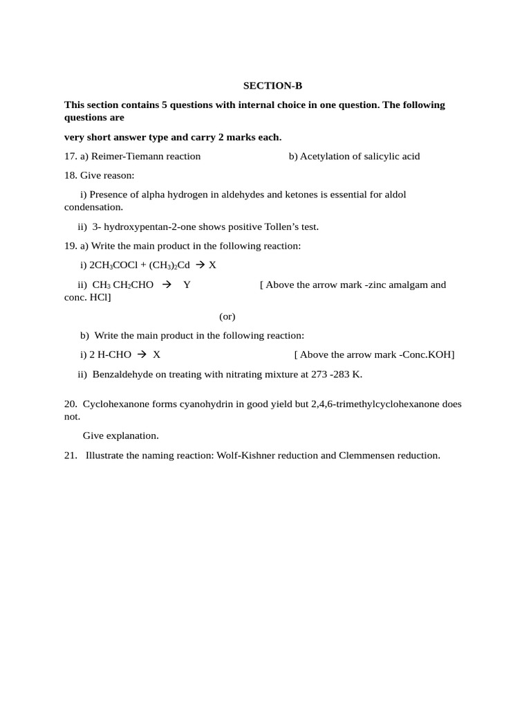 2 Marks Test CH 8 Chemistry | PDF