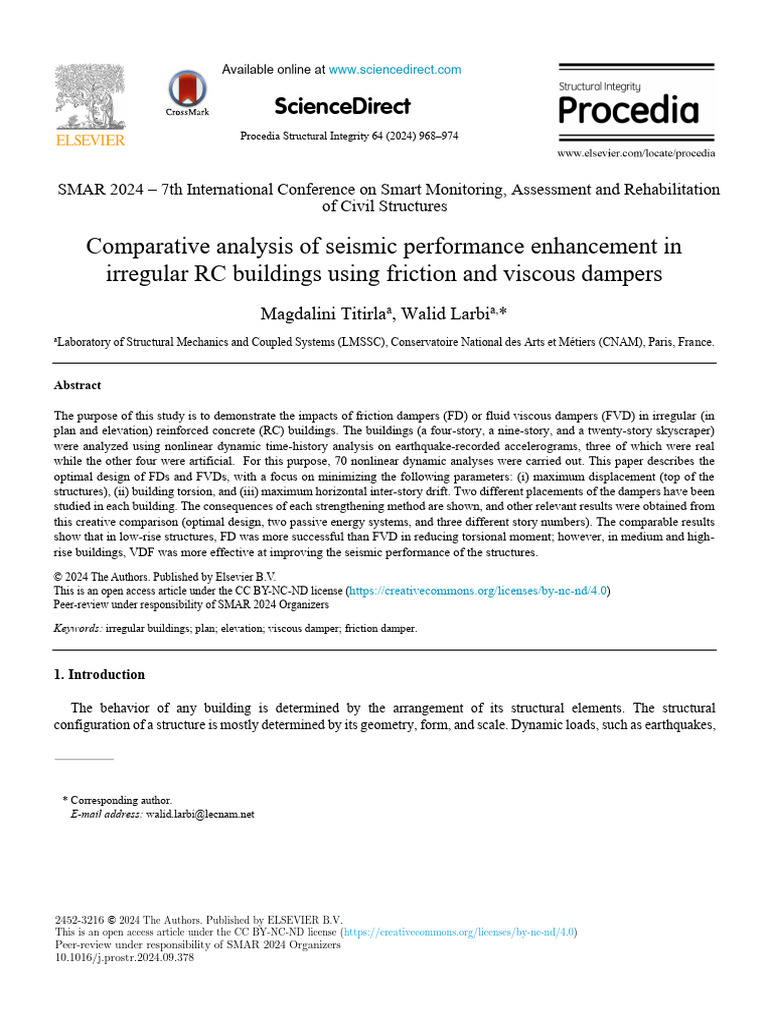 Seismic Performance of Irregular RC Buildings | PDF | Viscoelasticity ...