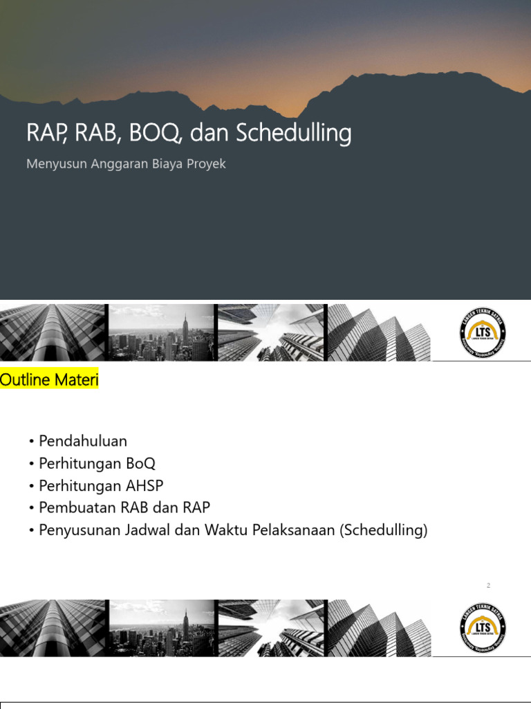 Modul BoQ RAB RAP Dan Penjadwalan Agustus 2025 | PDF