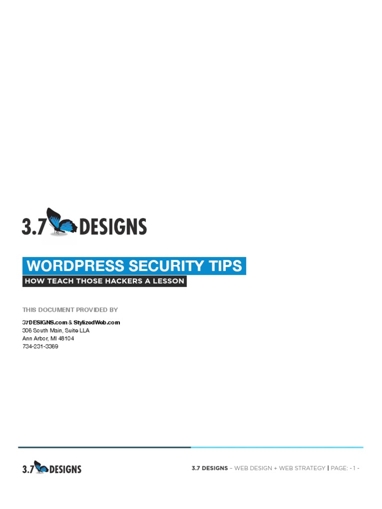 Essential WordPress Security Tips | PDF