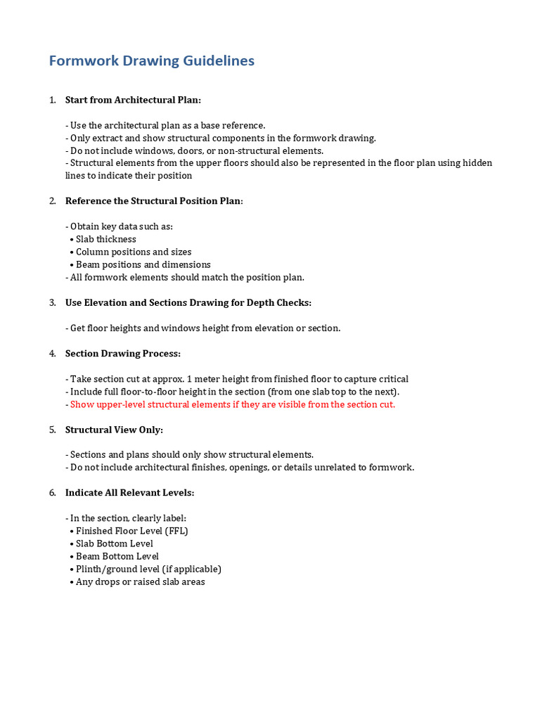 Formwork Guidelines | PDF