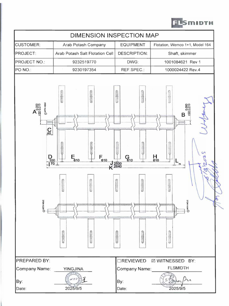 Arab Potash Flotation Cell Inspection Report | PDF