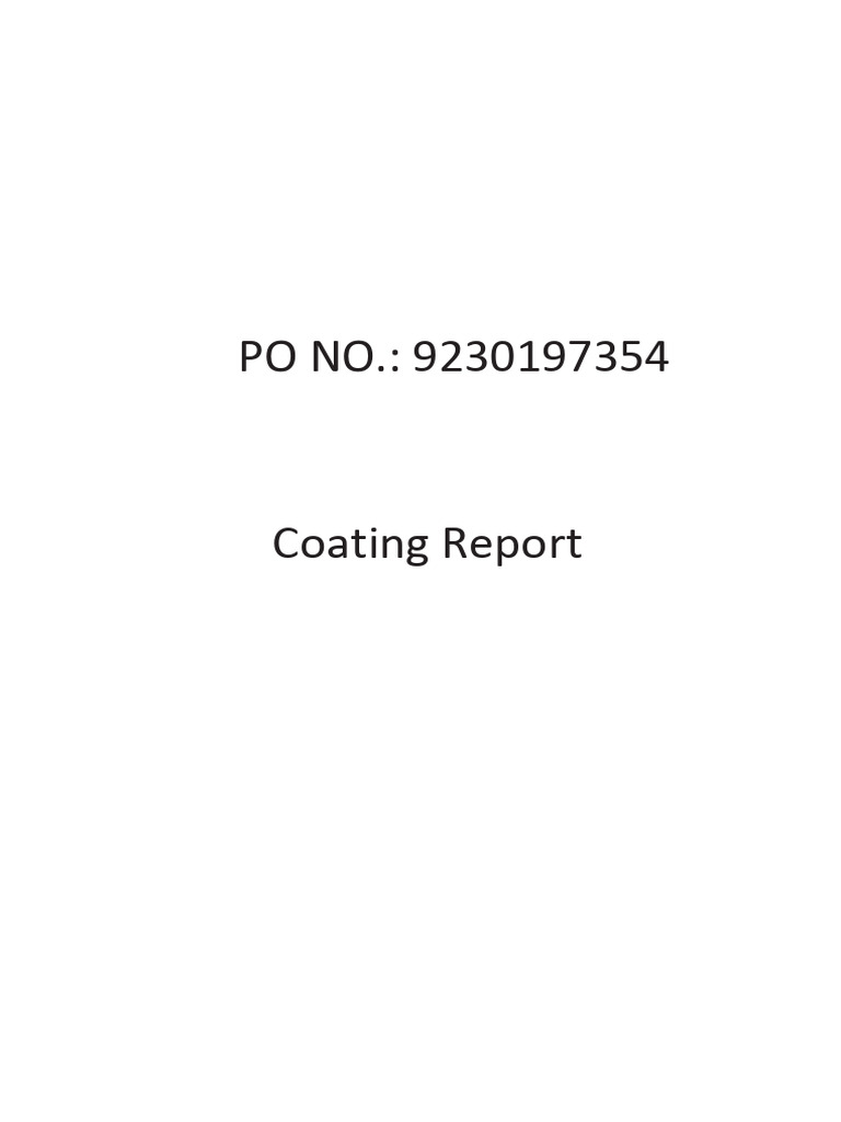 Coating Inspection Report for Flotation Cell | PDF | Paint | Humidity