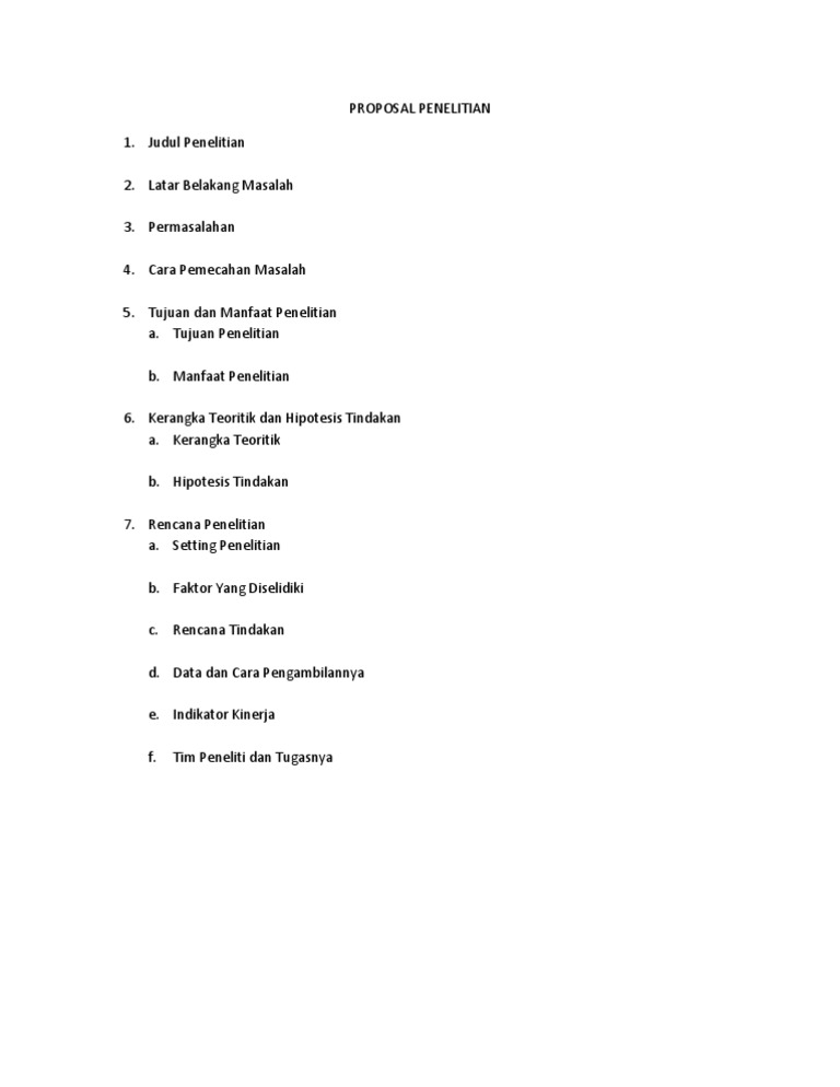 Outline Proposal Penelitian